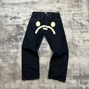 Authentic Bape 2000’s Baby Milo Sad Face Baggy Jeans 32